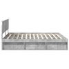 vidaXL Bedframe met hoofdeinde Beton 180 x 200 cm Massief grenenhout