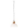 vidaXL Hanglamp industrieel rond E27 42 cm massief mangohout wit