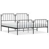 vidaXL Bedframe met hoofd- en voeteneinde metaal zwart 180x200 cm