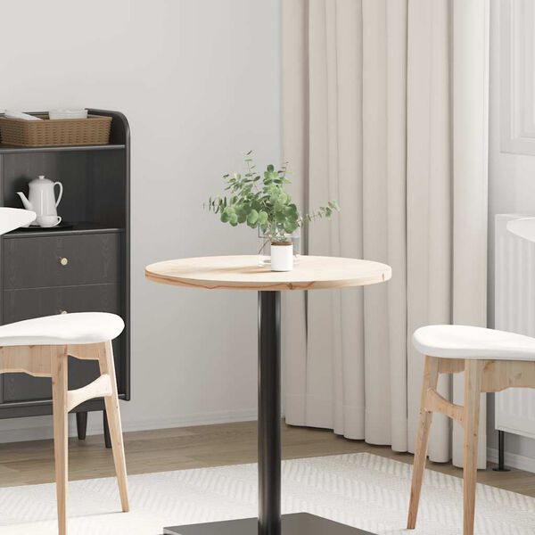 vidaXL Tafelblad &Oslash;60x2,5 cm massief grenenhout