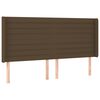 vidaXL Hoofdbord LED 183x16x118/128 cm stof donkerbruin
