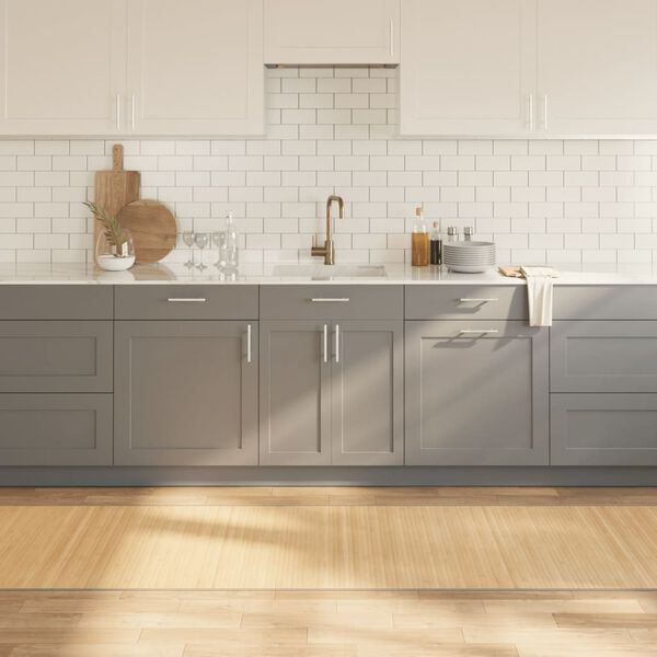 vidaXL Vloerkleed rechthoekig 80x500 cm bamboe lichtnaturel