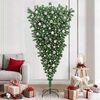 vidaXL Ophang Kunst Kerstboom met Ballenset Groen 210 cm PVC