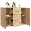 vidaXL Dressoir 91x29,5x65 cm bewerkt hout sonoma eikenkleurig