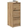 vidaXL Dressoir 29,5x34x76 cm bewerkt hout artisanaal eikenkleur