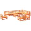 vidaXL 11-delige Loungeset massief grenenhout wasbruin