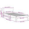 vidaXL Bedframe met hoofdeinde Wasbruin 80 x 200 cm Massief grenenhout