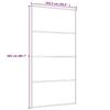 vidaXL Schuifdeur 102,5x205 cm ESG-glas en aluminium wit