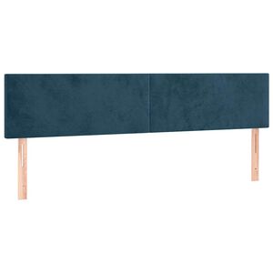 vidaXL Hoofdborden 160x5x78/88 cm fluweel donkerblauw