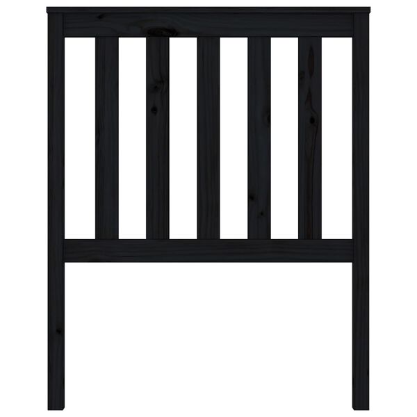 vidaXL Hoofdbord 81x6x101 cm massief grenenhout zwart