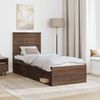 vidaXL Bedframe Bruin Eiken 75 x 190 cm Massief grenenhout