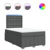 vidaXL Boxspring met matras stof donkergrijs 120x200 cm