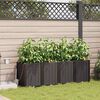 vidaXL Tuin Bloempot 4 pcs Bruin Kunststof
