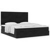 vidaXL Ottoman bed met matrassen 200x200cm fluweel zwart
