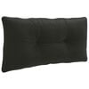 vidaXL Rugkussen PUTTEN 100% Polyester Zwart 70 x 40 x 10 cm