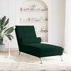 vidaXL Massage chaise longue met bolster fluweel donkergroen