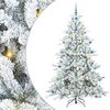 vidaXL Kunstmatige Inklapbare Kerstboom Wit 210 cm PVC en staal