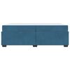 vidaXL Bedframe met matras Donkerblauw 200 x 200 cm Stof