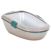vidaXL Kattenbak 69,5x47x26 cm polypropeen bruin en wit