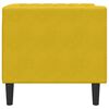 vidaXL Fauteuil Chesterfield-stijl fluweel geel