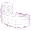vidaXL LED Box Spring Bed met matras Donkergroen 90 x 200 cm Stof
