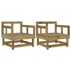vidaXL Tuinstoelen 2 st ge&iuml;mpregneerd hout