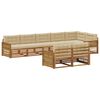 vidaXL Buiten bankenset met kussen 8 pcs Natuurlijk en Beige