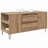 vidaXL Salontafel Artisan Eiken 102 x 44,5 x 50 cm Bewerkt hout