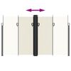 vidaXL Windscherm uittrekbaar 200x600 cm crèmekleurig