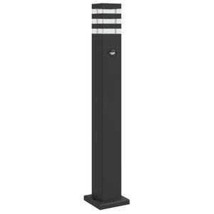vidaXL Vloerlamp voor buiten met sensor 80 cm aluminium zwart