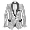 vidaXL Heren Blazer Zilver 48 Polyester
