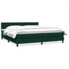 vidaXL Boxspring met matras fluweel donkergroen 180x220 cm