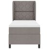 vidaXL Boxspring bed met matras met hoofdeinde Taupe 80 x 200 cm Stof