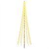 vidaXL LED Kerstboom 485 cm 3000 LED's Warmwit Staal Zwart
