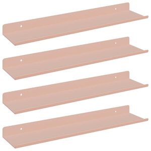 vidaXL Drijvende plank 4 st Roze 40 x 8,5 x 2,5 cm Staal