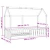 vidaXL Bedhuis wit massief grenenhout 80x200 cm