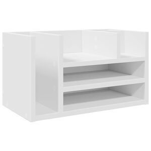 vidaXL Bureau organiser 44,5x24x25 cm bewerkt hout wit