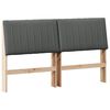 vidaXL Gestoffeerd hoofdbord Donkergrijs 150 cm Massief grenenhout