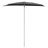 vidaXL Parasol half met paal 180x90 cm antracietkleurig