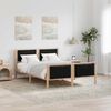 vidaXL Bedframe met hoofdeinde Zwart 135 x 190 cm Stof