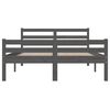 vidaXL Bedframe massief hout grijs 120x200 cm