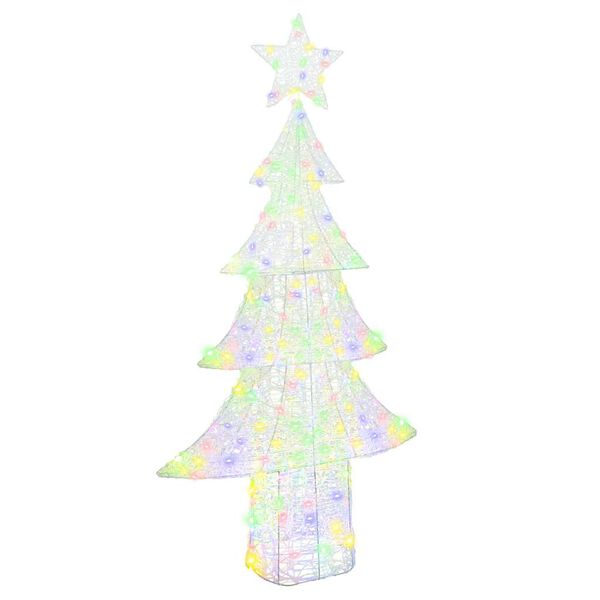 vidaXL Kerstboom met 240 LED Multikleur 180 cm Acryl