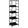 vidaXL Boekenkast 4-laags 50 x 33 x 153 cm Bewerkt hout Zwart Eiken