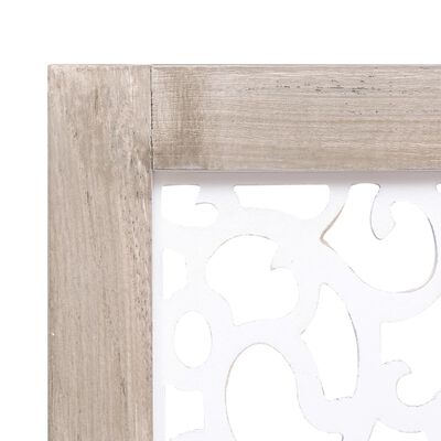 vidaXL Kamerscherm met 4 panelen 140x165 cm massief hout wit