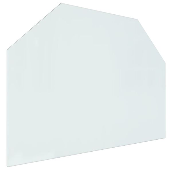 vidaXL Glasplaat openhaard zeshoekig 80x60 cm