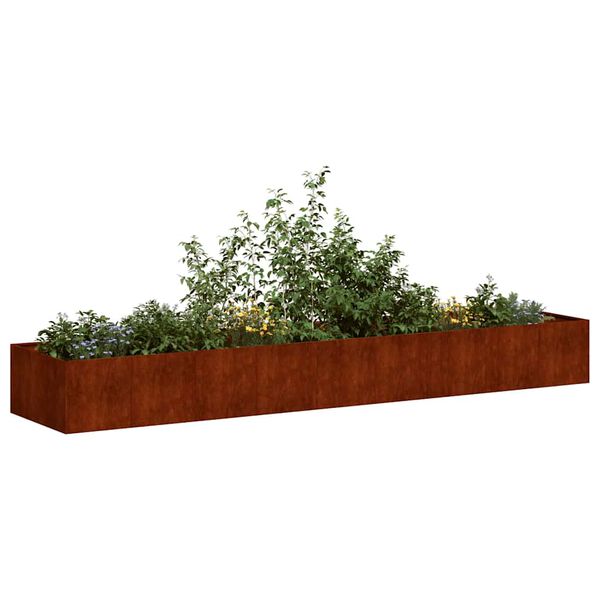 vidaXL Plantenbak roestig 360x80x40 cm weervast staal