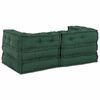 vidaXL Modulair bank 2 pcs Groen 140 x 70 x 56 cm Stof