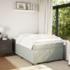 vidaXL Boxspring met matras fluweel lichtgrijs 120x190 cm
