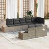 vidaXL Tuin Sofa Set met kussen 8 pcs Grijs poly rattan