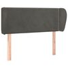 vidaXL Hoofdbord met randen 83x23x78/88 cm fluweel donkergrijs